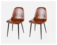 Krzesła do jadalni 2 sztuki krzesło brązowe zestaw