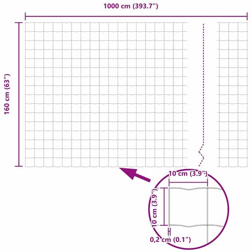 Ogrodzenie z słupkami Srebrny 1.6 x 10 m Stal na Arena.pl