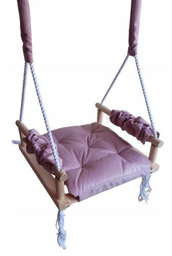 Huśtawka BIAŁA siedzisko dzieci szara DOM OGRÓD na Arena.pl