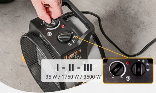 Nagrzewnica Elektryczna 3,5KW Termowentylator Dmuchawa Grzejnik na Arena.pl