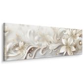 Obraz Panoramiczny Abstrakcja KWIATY Ornamenty Glamour 145cm x 45cm