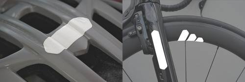 Odblaski naklejki rowerowe na ramę koło Blincc Hex YL 360 stopni widoczności na Arena.pl