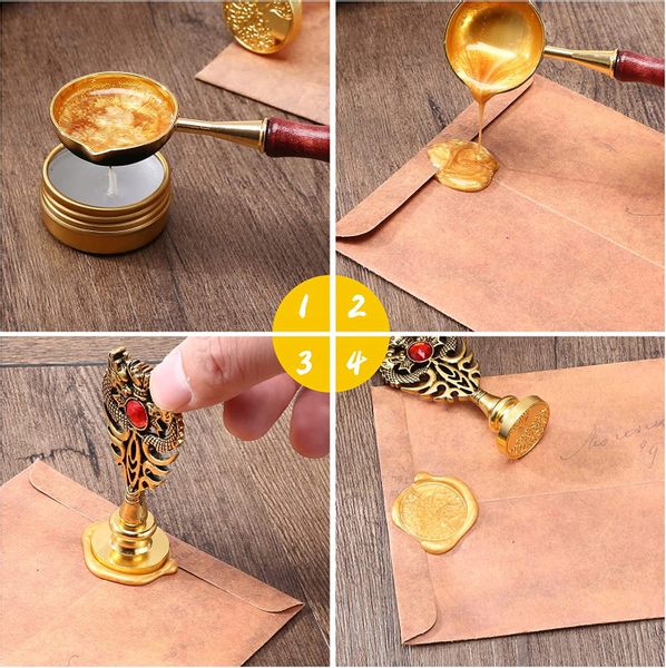 ZESTAW do KALIGRAFII Wosk do PIECZĘCI PIÓRO TUSZ zdjęcie 3