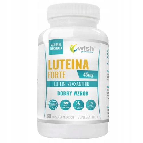 WISH LUTEINA FORTE NA WZROK OCZY BEZ GLUTENU 40 mg 60 kaps + PILL BOX na Arena.pl