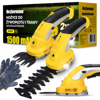 NOŻYCE DO TRAWY ŻYWOPŁOTU AKUMULATOROWE SEKATOR DO KRZEWÓW 1500mAh 7,2V