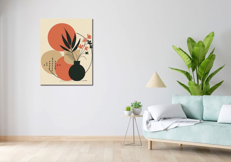Obraz 70x90cm Wazon z Kwiatami zdjęcie 2