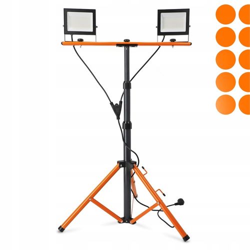 Halogen LED Statyw Budowlany Naświetlacz 2x 50W 11000lm Lampa Na na Arena.pl