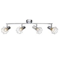 Druciana lampa sufitowa XARA metalowe reflektorki chrom