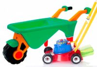 Duża taczka do piasku dźwięk kosiarka z koszem