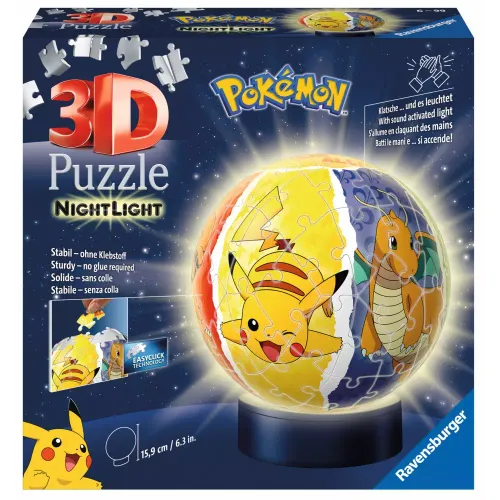 Puzzle 3D 72 Elementy. Świecąca Kula: Pokemon na Arena.pl