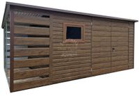 Schowek domek ogrodowy  wiata 1x3m 4x3m Brama dwuskrzydłowa  drewnopodobny