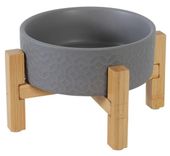 Stylowa miska ceramiczna dla psa lub kota - Zolux Keramo Solo szara 300ml