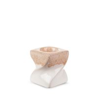 Nowoczesny świecznik ceramiczny RUBEN 7X7X8 beżowy x2