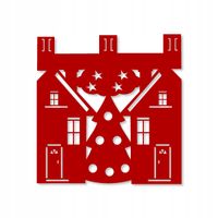 M7 Zazdrostka kuchenna firana ŚWIĄTECZNA Domki zima Boże Narodzenie 40x40