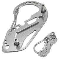 Brelok do kluczy z karabińczykiem survival multitool praktyczny i trwały