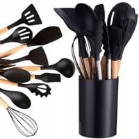 ZESTAW AKCESORIÓW PRZYBORÓW KUCHENNYCH Silikonowe 12 el. ŁYŻKA CHOCHLA