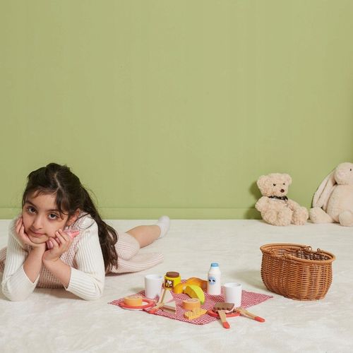 VIGA Drewniany Zestaw Piknikowy 30 el. KOSZ dla dzieci koc AKCESORIA na Arena.pl