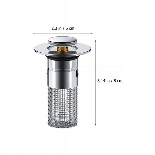 KOREK Z SITKIEM DO ZLEWU ZLEWOZMYWAKA DO KUCHNI UMYWALKI ŁAZIENKOWY SYFON na Arena.pl