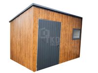 Domek Ogrodowy - Schowek - 2,5x2 - okno drzwi Drewnopodobny TKD106