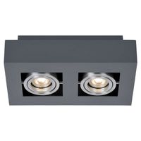 LAMPA sufitowa CASEMIRO IT8002S2-BK/AL Italux metalowa OPRAWA prostokątny SPOT czarny