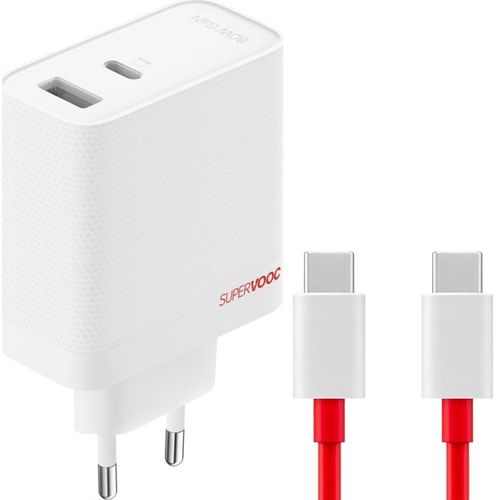 Ładowarka USB-A/USB-C OnePlus, 80W SuperVOOC + kabel 1m, oryginalna, szybka na Arena.pl