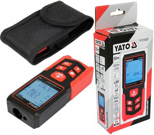 DALMIERZ LASEROWY CYFROWY MIERNIK ODLEGŁOŚCI 50M YATO na Arena.pl