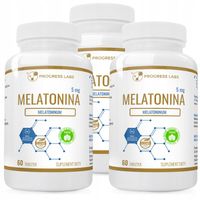 Melatonina 5mg Dobry Sen Zdrowy Sen REGENERACJA Dobry nastrój VEGE 180 tabl