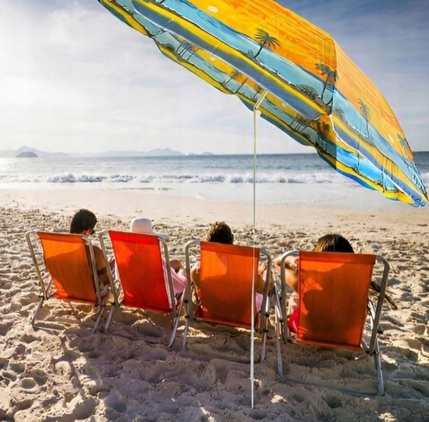 PARASOL OGRODOWY DUŻY PLAŻOWY BALKONOWY SKŁADANY ŁAMANY 180CM XXL MOCNY zdjęcie 4