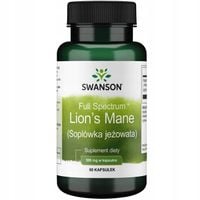 SOPLÓWKA JEŻOWATA SWANSON FS Lion's Mane 500 mg PAMIĘĆ 60 kaps.