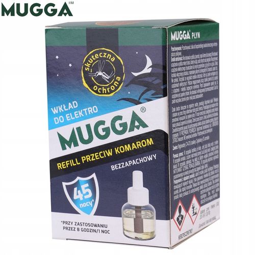 MUGGA na KOMARY ELEKTRO + 2 x Wkład płyn 5ml ODSTRASZACZ do kontaktu ZESTAW na Arena.pl