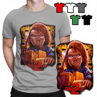 KOSZULKA T-SHIRT MĘSKI WZORY DO WYBORU - HORROR LALECZKA CHUCKY - XS