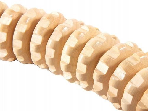 WAŁEK DO MASAŻU DREWNIANY ROLLER MASAŻER CIAŁA ANTYCELLULITOWY PROFILOWANY na Arena.pl