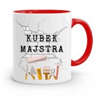 Kubek Czerwony Budowlańca Majstra Fachowca Prezent Z Nadrukiem Ze Zdjęciem