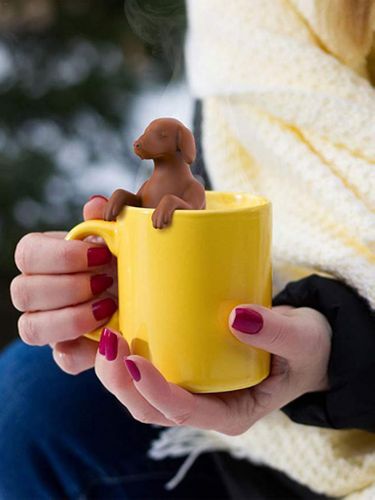 Zaparzacz do herbaty - Pies (Silikonowy) Brązowy na Arena.pl