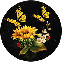 Opłatek na tort Słoneczniki Słonecznik Kwiaty Tekst 18 30 40 50 60 Urodziny