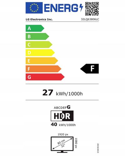 BIAŁY TELEWIZOR LG SMART TV WiFi BT webOS LED FHD 32'' Netflix YouTube 12V na Arena.pl