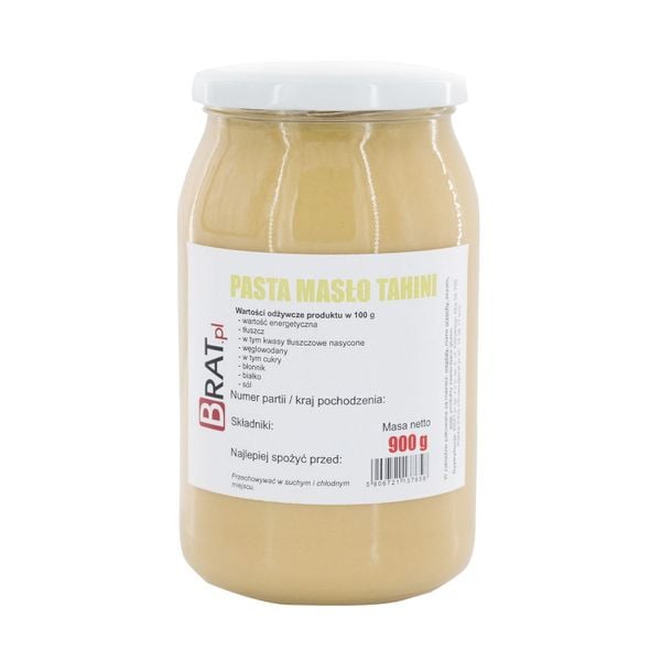 TAHINI Masło 100% NATURALNA Pasta Sezamowa 900g zdjęcie 1