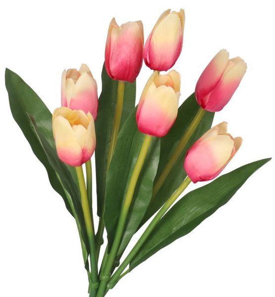 TULIPANY BUKIET TULIPANÓW GUMOWANE JAK ŻYWE 36CM zdjęcie 1