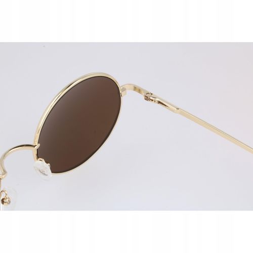 ZŁOTE LENONKI OKRĄGŁE Okulary PRZECIWSŁONECZNE na Arena.pl