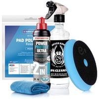 pasta polerska z woskiem menzerna ppu 2w1 + pad polerski finish + ipa