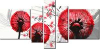 80CM 160CM OBRAZ 5 ELEM DMUCHAWCE CZERWIENI DRUK ŚCIENNY