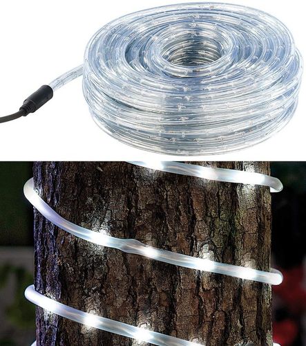 WĄŻ Świetlny 20m LED LAMPKI CHOINKOWE BIAŁY ZIMNY na Arena.pl