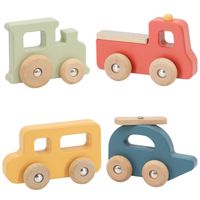 DLA DZIECI KOLOROWE DREWNIANE POJAZDY