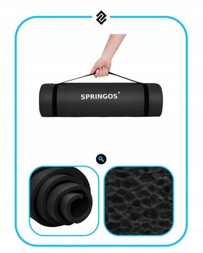 MATA DO JOGI GRUBA ANTYPOŚLIZGOWA DO ĆWICZEŃ PILATESU WYTRZYMAŁA YOGA 180cm na Arena.pl