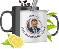 Kubek Magiczny Andrzej Duda Zmieniający Kolor Z Nadrukiem Ze Zdjęciem
