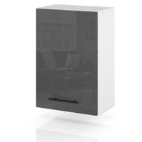 szafka kuchenna wisząca modułowa z uchwytami 45cm spremium szary połysk