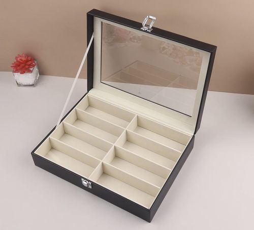 Pudełko na Okulary Etui Organizer na 8 Okularów Elegancka Szkatułka Prezent na Arena.pl