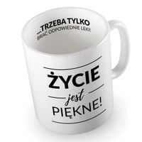 Kubek ceramika 300 ml Życie jest piękne