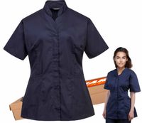 Tunika Damska Premier – Fartuszek Kosmetyczny Zapięcie Na Suwak Granatowy M