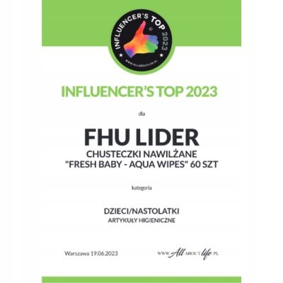 6x60 Chusteczki Nawilżane AQUA WIPES dla Dzieci Mokre 99% Pure Water na Arena.pl